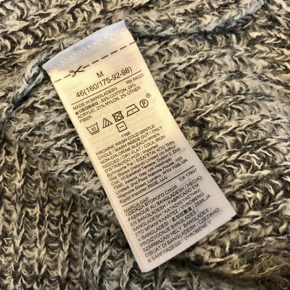 Gap Extreme Tunic in Charcoal Heat NWOT